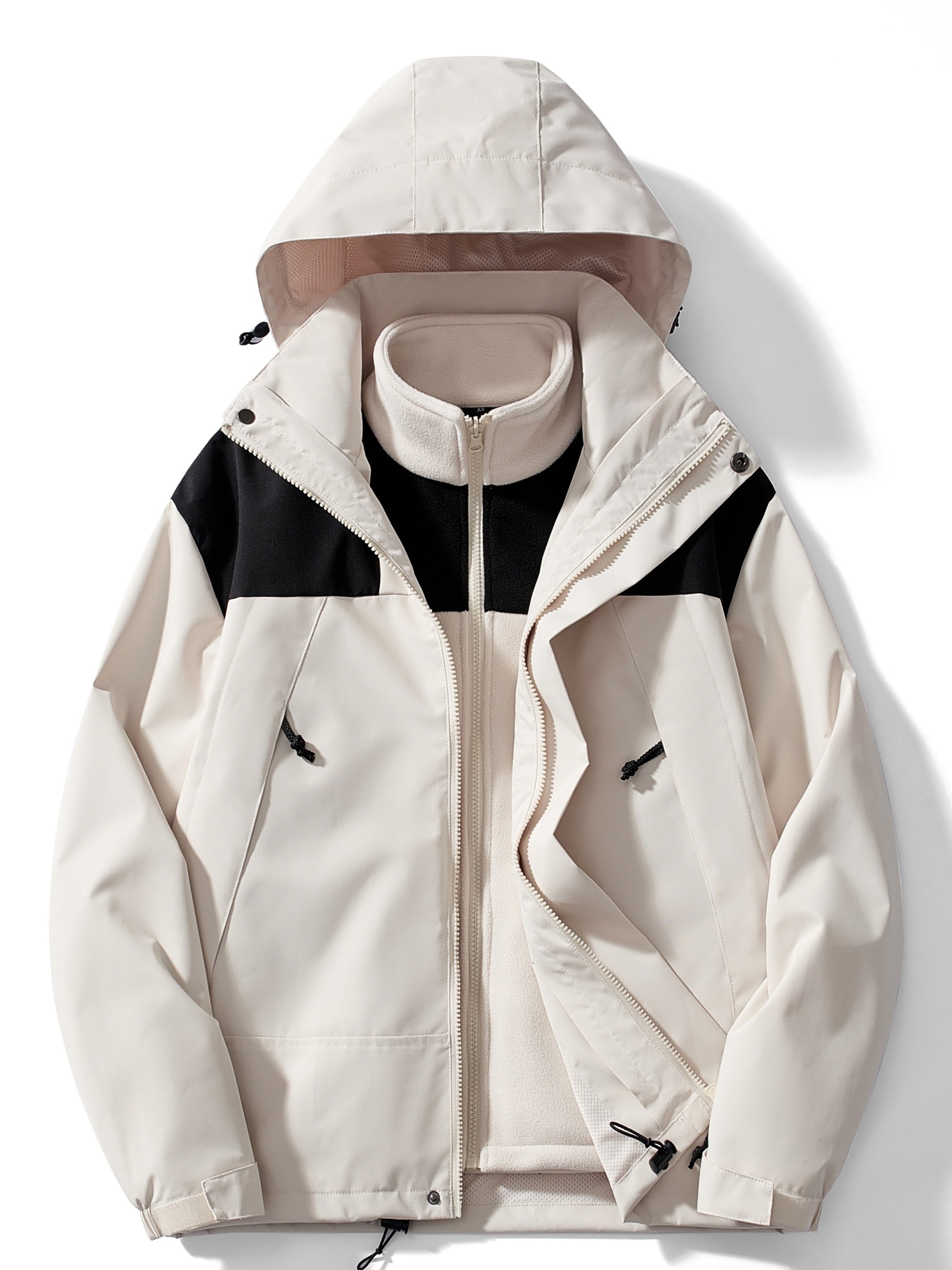 Ilse Grün Wasserdichte Thermo 3-in-1 Winterjacke mit Kapuze für Damen | Fleece Innenjacke Outdoor Winter - XS/S/M/L/XL/2XL