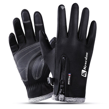 Monika Schwarz Wasserdichte Winddichte Touchscreen-Handschuhe Unisex | Winter Outdoor Rutschfest - S/M/L/XL