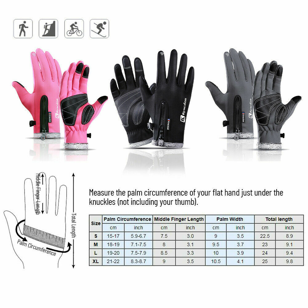 Markus Schwarz Wasserdichte Winddichte Touchscreen-Handschuhe Unisex | Winter Freizeit Outdoor - S/M/L/XL