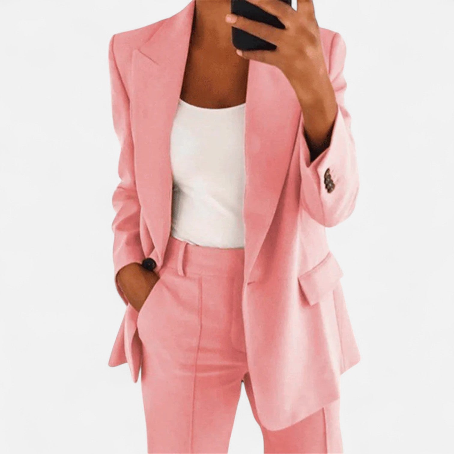 Regula Schwarz Zweiteiliges Blazer-Set für Damen | Tailored Longline-Blazer und Hose - S/M/L/XL | Elegant und selbstbewusst | Business und Events