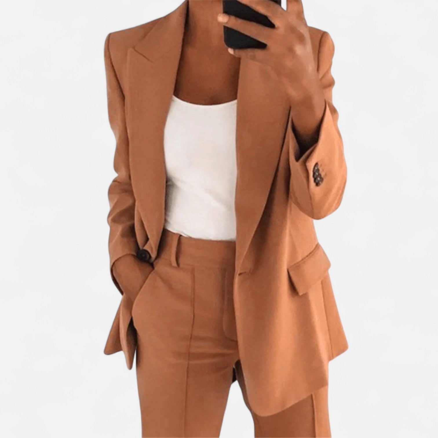 Regula Schwarz Zweiteiliges Blazer-Set für Damen | Tailored Longline-Blazer und Hose - S/M/L/XL | Elegant und selbstbewusst | Business und Events