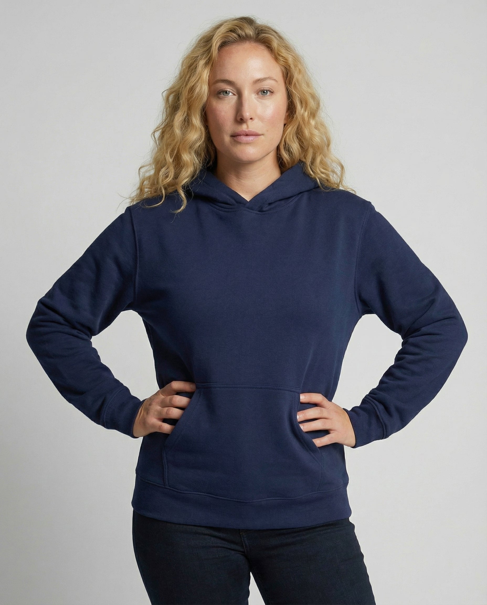 Monique Marineblau Casual Hoodie mit Kapuze für Damen | Alltag Freizeit Oversized Fit - S/M/L/XL/2XL/3XL