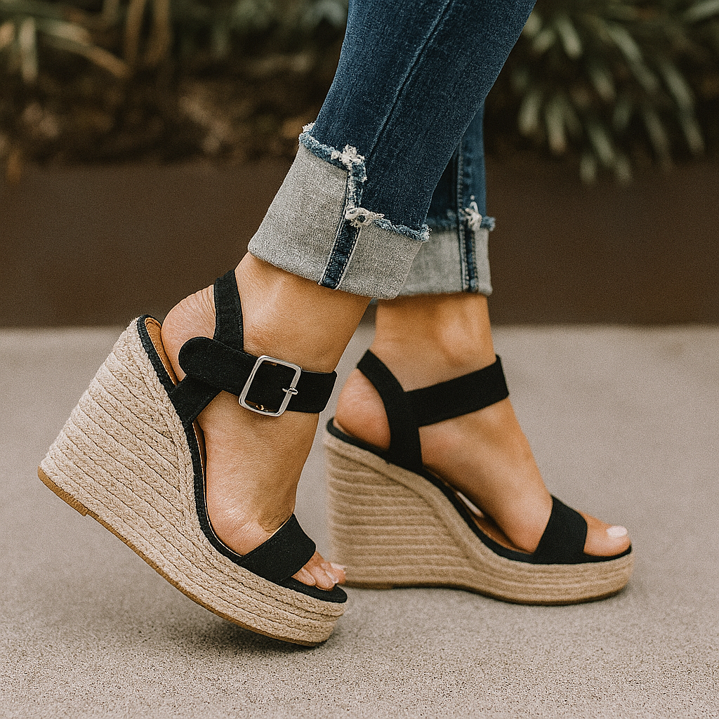 Doris Braun Espadrilles Keilabsatz Sandalen für Damen | Leichter Sommerstil - Strand und Alltag