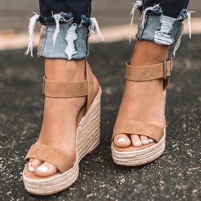 Doris Braun Espadrilles Keilabsatz Sandalen für Damen | Leichter Sommerstil - Strand und Alltag