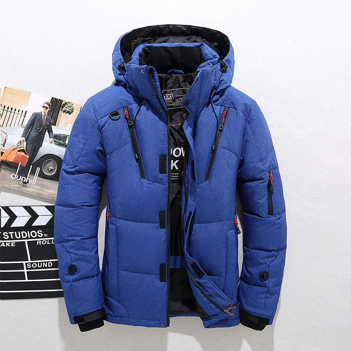 Peter Schwarz Gefütterte Daunenjacke mit Kapuze für Herren | Winter Outdoor Casual - M/L/XL/2X/3XL/4XL