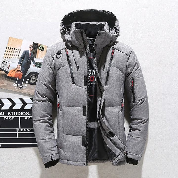 Peter Schwarz Gefütterte Daunenjacke mit Kapuze für Herren | Winter Outdoor Casual - M/L/XL/2X/3XL/4XL