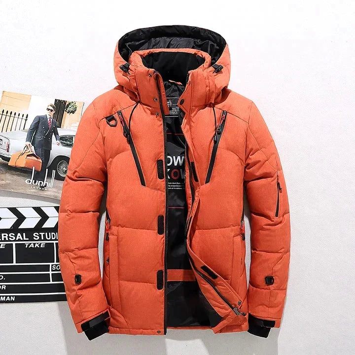 Peter Schwarz Gefütterte Daunenjacke mit Kapuze für Herren | Winter Outdoor Casual - M/L/XL/2X/3XL/4XL
