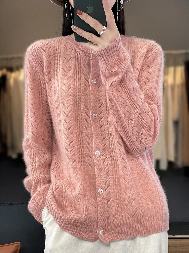 Zhya | Weiche Wollstrickjacke für Damen