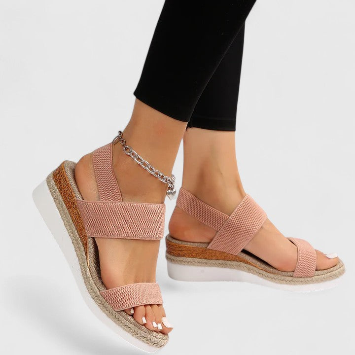 Erika Braun Orthopädische Keilsandalen für Damen | Bequeme Passform | Espadrille-Stil - 5/6/7/8/9/10/11/12