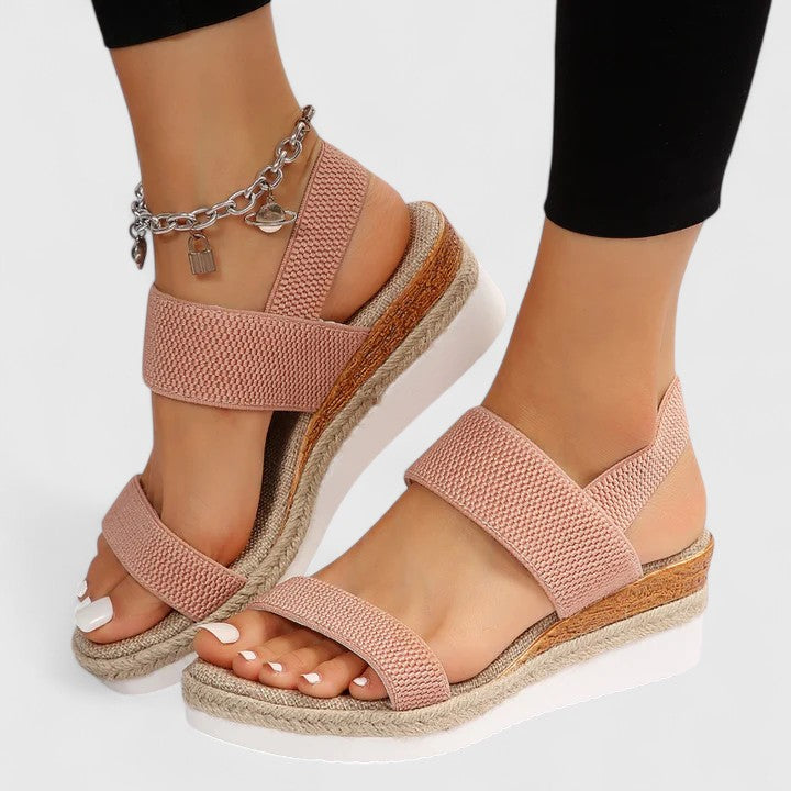 Erika Braun Orthopädische Keilsandalen für Damen | Bequeme Passform | Espadrille-Stil - 5/6/7/8/9/10/11/12