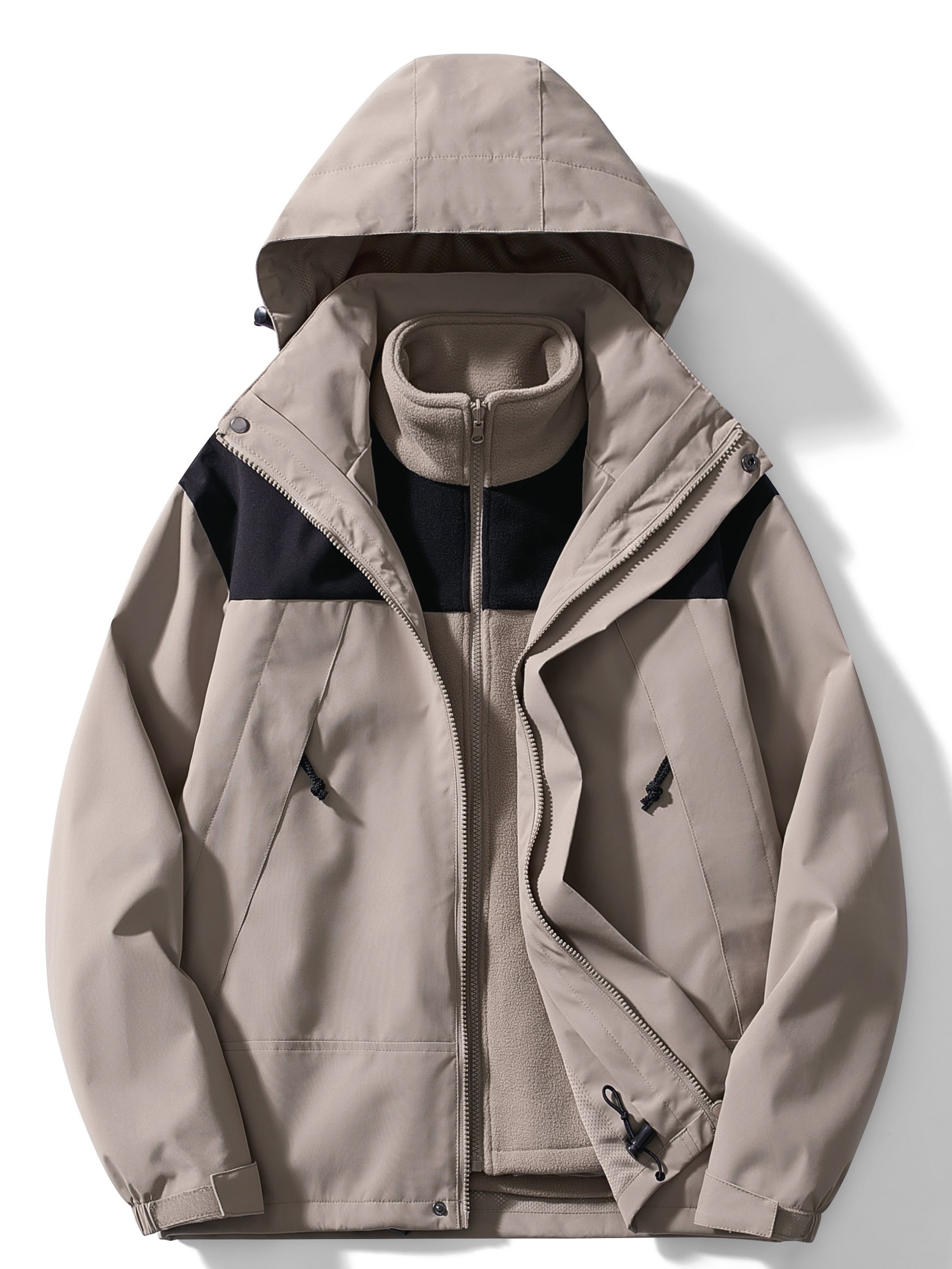 Ilse Grün Wasserdichte Thermo 3-in-1 Winterjacke mit Kapuze für Damen | Fleece Innenjacke Outdoor Winter - XS/S/M/L/XL/2XL