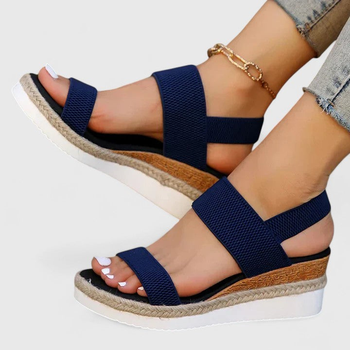 Erika Braun Orthopädische Keilsandalen für Damen | Bequeme Passform | Espadrille-Stil - 5/6/7/8/9/10/11/12
